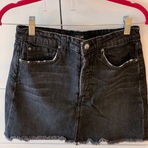 Black distress Joe's denim skirt